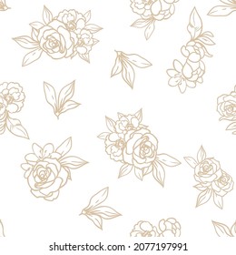 Abstract elegance seamless pattern with floral background