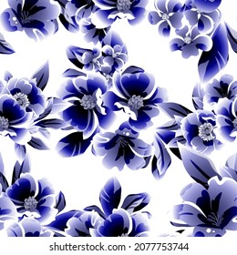 Abstract elegance seamless pattern with floral background