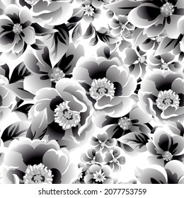 Abstract elegance seamless pattern with floral background