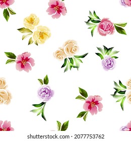 Resumen de la elegancia sin problemas con fondo floral