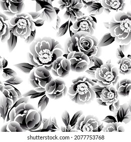 Abstract elegance seamless pattern with floral background