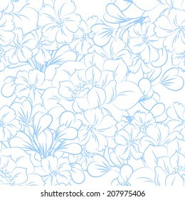 Abstract Elegance Seamless pattern with floral background