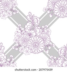 Abstract Elegance Seamless pattern with floral background