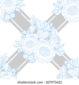 Abstract Elegance Seamless pattern with floral background