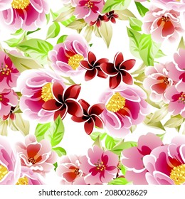 Resumen de la elegancia sin problemas con fondo floral
