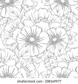 Abstract Elegance Seamless pattern with floral background