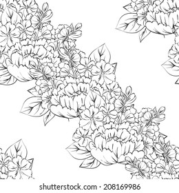 Abstract Elegance Seamless pattern with floral background