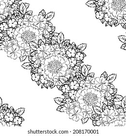 Abstract Elegance Seamless pattern with floral background