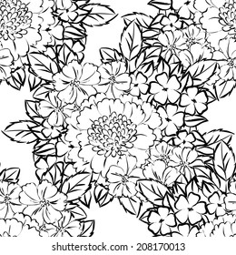 Abstract Elegance Seamless pattern with floral background