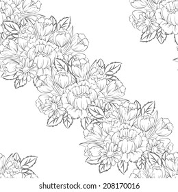 Abstract Elegance Seamless pattern with floral background