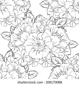 Abstract Elegance Seamless pattern with floral background