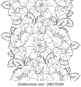Abstract Elegance Seamless pattern with floral background