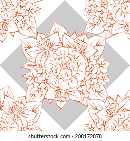 Abstract Elegance Seamless pattern with floral background