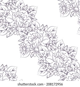 Abstract Elegance Seamless pattern with floral background