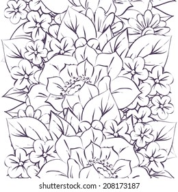 Abstract Elegance Seamless pattern with floral background