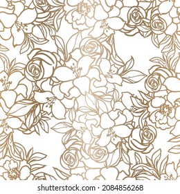 Abstract elegance seamless pattern with floral background