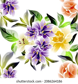 Resumen de la elegancia sin problemas con fondo floral