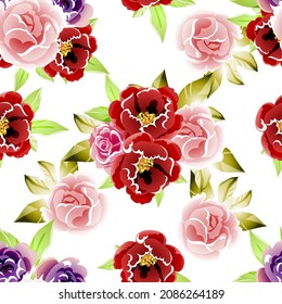 Abstrakte Eleganz, nahtloses Muster mit floralem Hintergrund