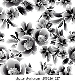 Abstract elegance seamless pattern with floral background