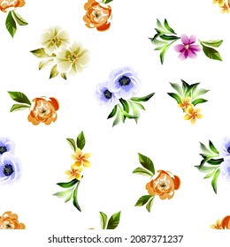 Abstract elegance seamless pattern with floral background
