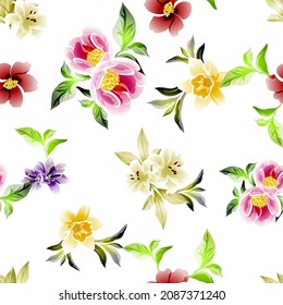 Abstract elegance seamless pattern with floral background