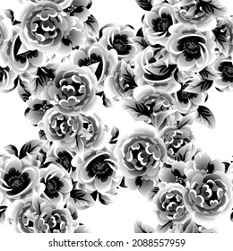 Abstract elegance seamless pattern with floral background