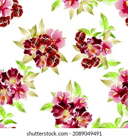 Abstract elegance seamless pattern with floral background