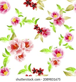 Abstrakte Eleganz, nahtloses Muster mit floralem Hintergrund