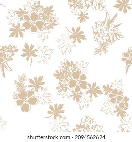 Abstract elegance seamless pattern with floral background