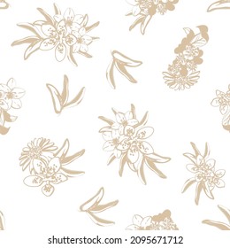 Abstract elegance seamless pattern with floral background