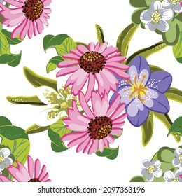 Resumen de la elegancia sin problemas con fondo floral