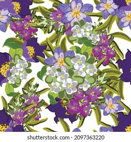 Abstract elegance seamless pattern with floral background