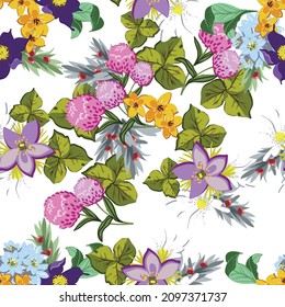 Abstract elegance seamless pattern with floral background