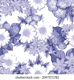 Abstrakte Eleganz, nahtloses Muster mit floralem Hintergrund