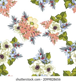 Abstrakte Eleganz, nahtloses Muster mit floralem Hintergrund