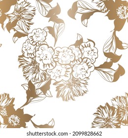 Abstract elegance seamless pattern with floral background