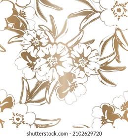 Abstract elegance seamless pattern with floral background