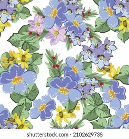 Abstract elegance seamless pattern with floral background