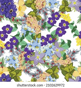 Abstract elegance seamless pattern with floral background