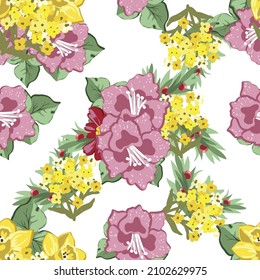 Abstract elegance seamless pattern with floral background