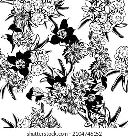 Abstrakte Eleganz, nahtloses Muster mit floralem Hintergrund