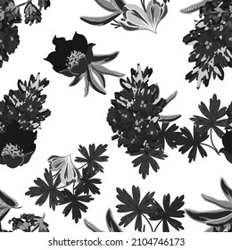 Abstract elegance seamless pattern with floral background