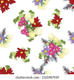 Abstract elegance seamless pattern with floral background