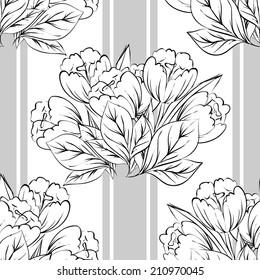 Abstract Elegance Seamless pattern with floral background