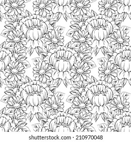 Abstract Elegance Seamless pattern with floral background