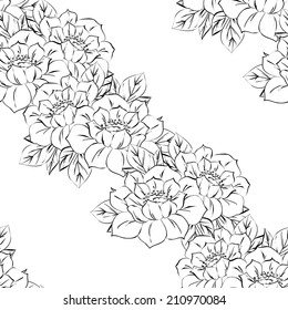 Abstract Elegance Seamless pattern with floral background