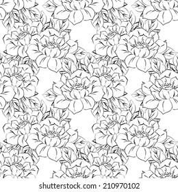 Abstract Elegance Seamless pattern with floral background