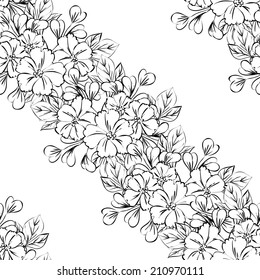 Abstract Elegance Seamless pattern with floral background