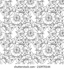 Abstract Elegance Seamless pattern with floral background