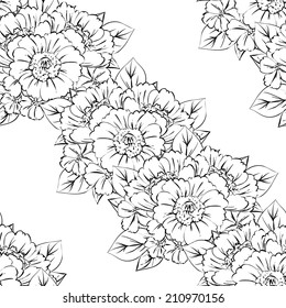 Abstract Elegance Seamless pattern with floral background